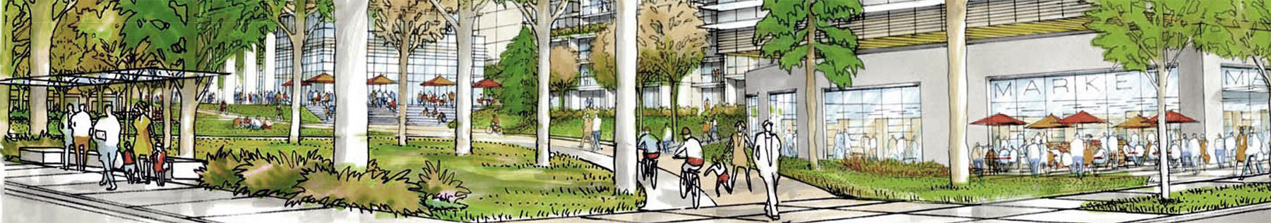 rendering of Harry Jerome neighbourhood lands project