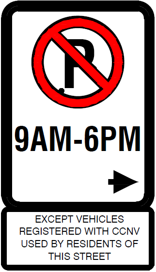 sign for Resident Permit Only parking