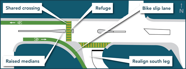 Intersection: Tempe Cres (West) option 2