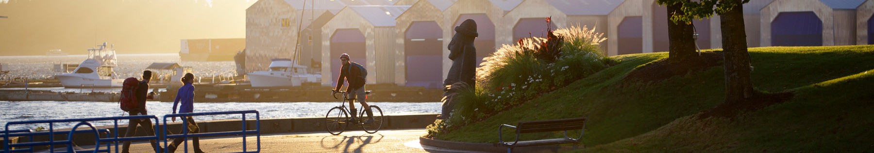 waterfront park cyclist
