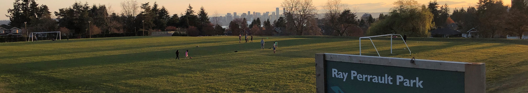 Ray Perrault Park field and sign