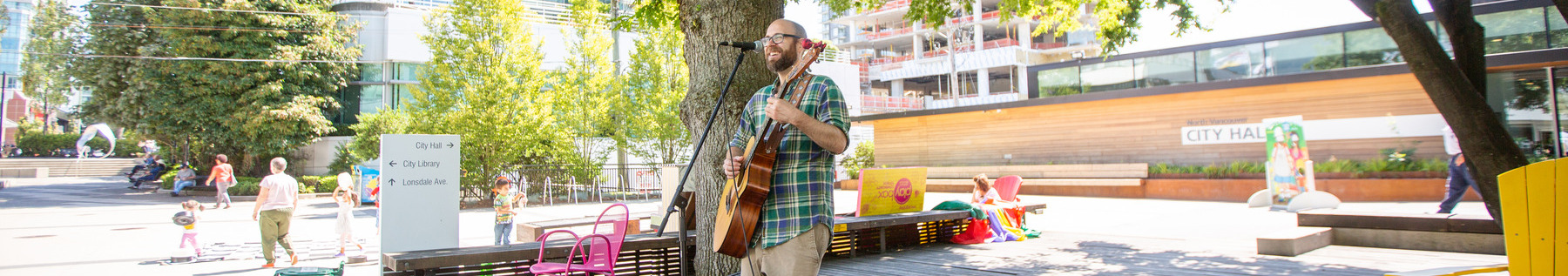 Musician in Civic Plaza