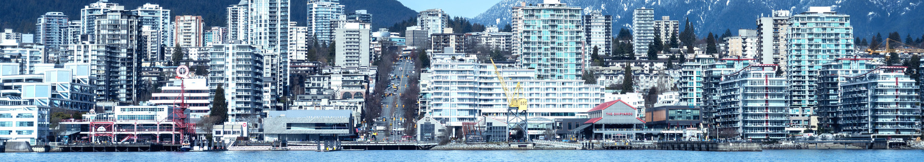 City of North Vancouver skyline view from water.