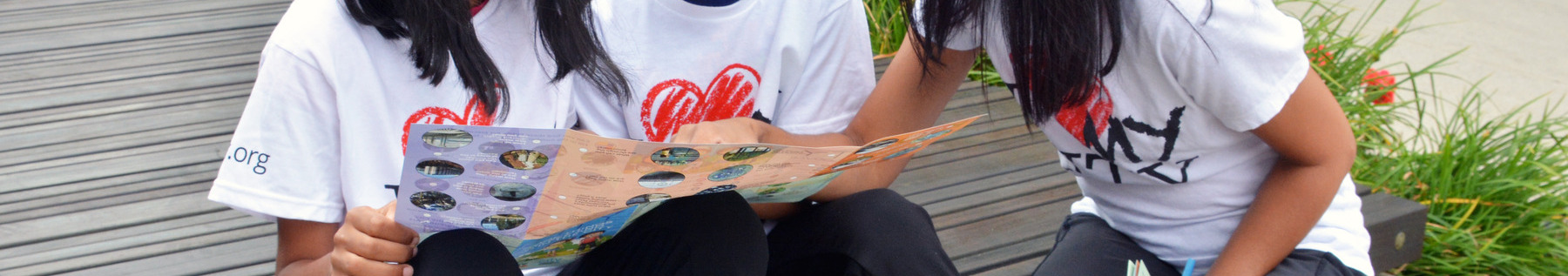 children using KidCity map