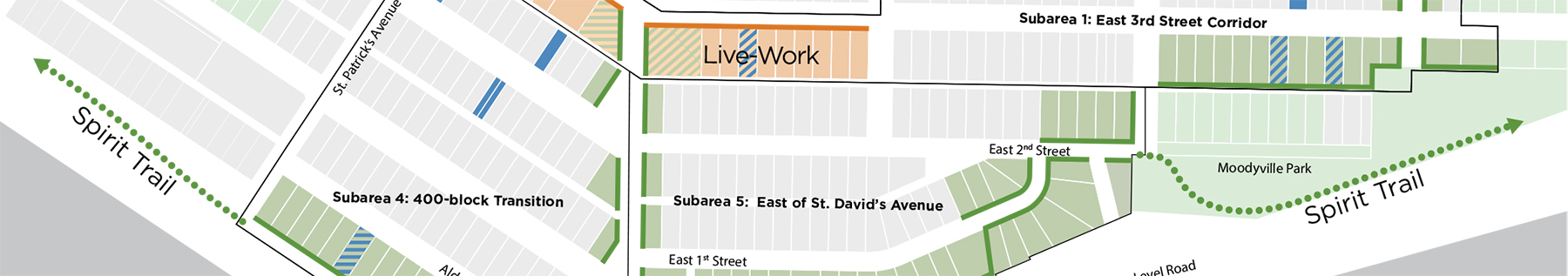 map of Moodyville development area