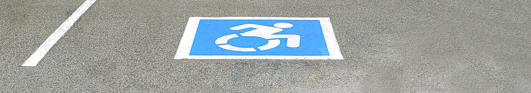 marked disabled parking spot