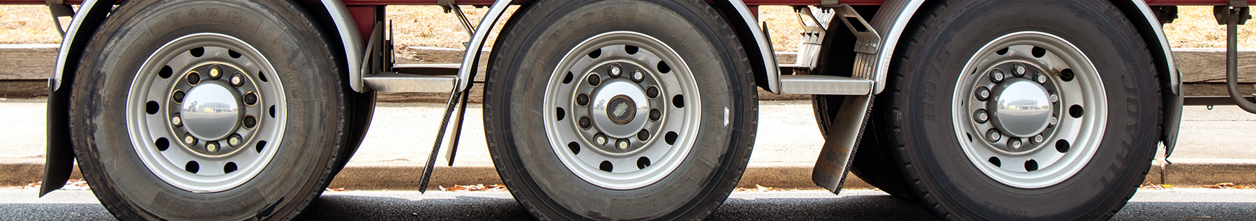 wheels of semi-truck