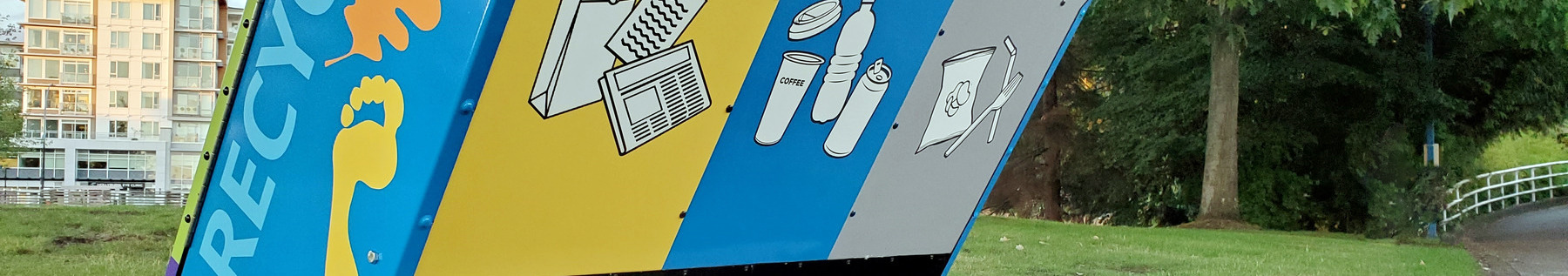 recycling bins in park