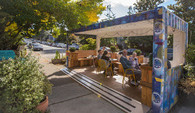Shipping Container Parklet at 5th and Chesterfield