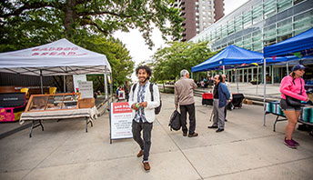 market in Civic Plaza