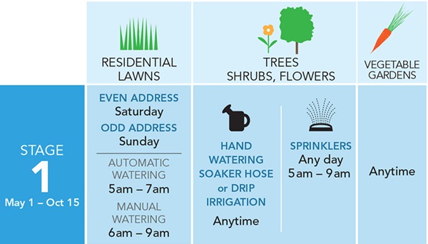 lawn watering Stage 1 summary 2022