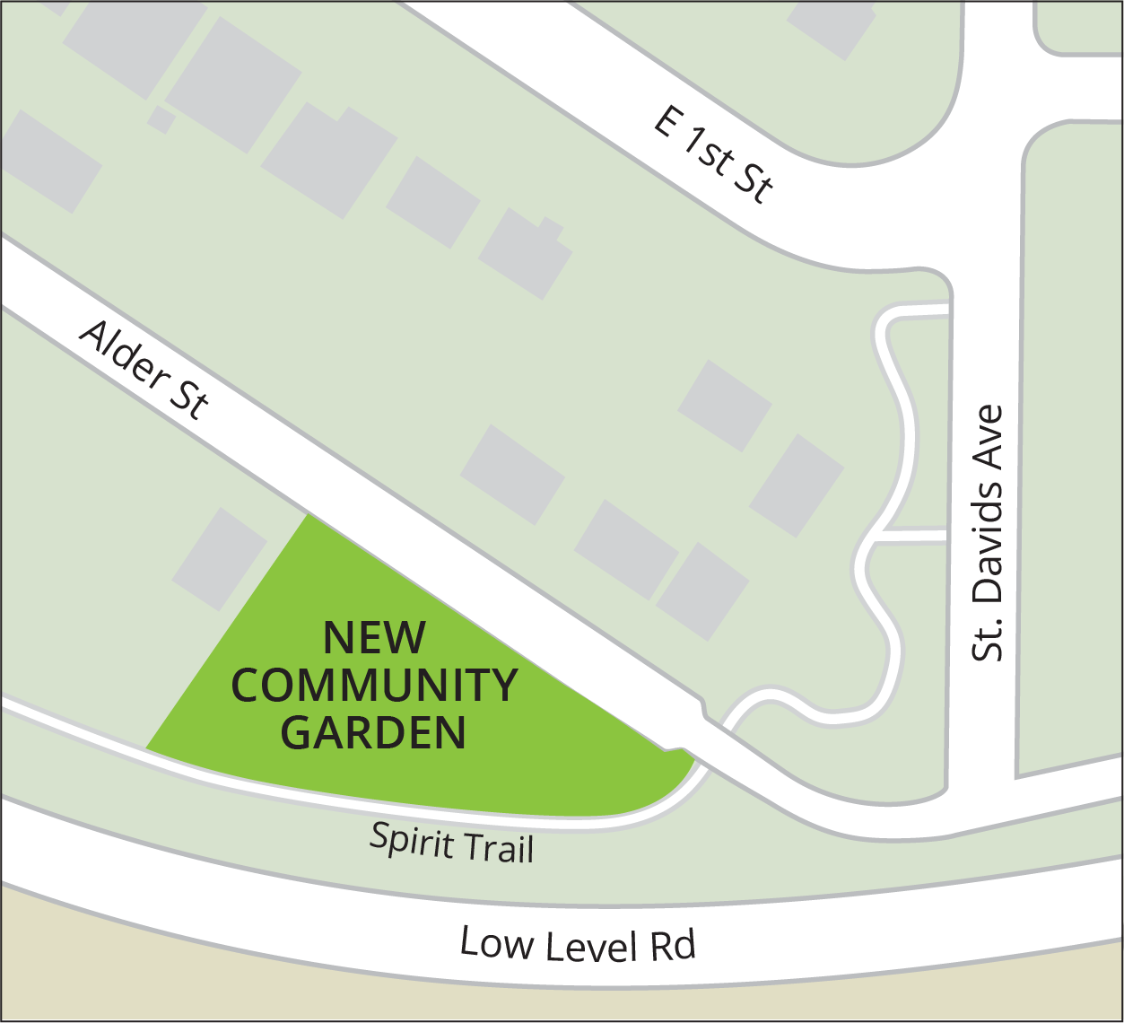 Alder Street Garden site map