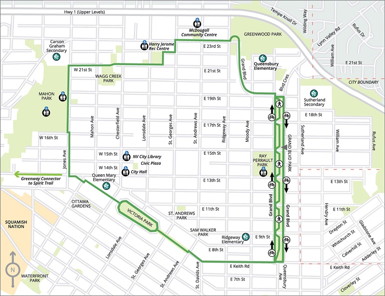 map of the Green Necklace