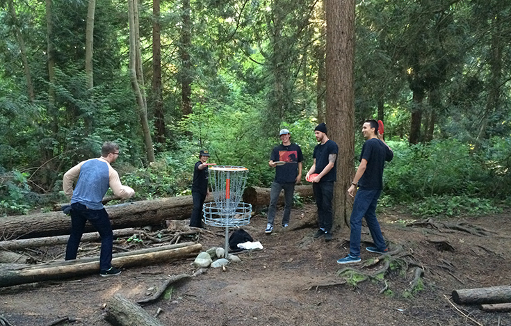 Eastview Park disc golf players