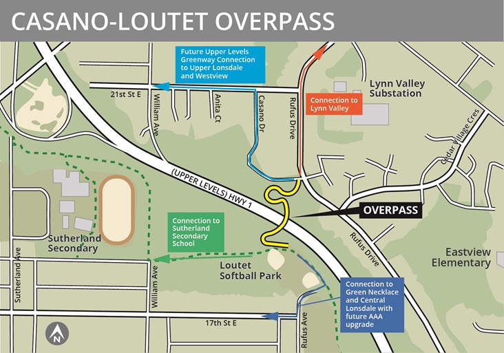 Map of Casano-Loutet Overpass project