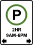time limited parking sign