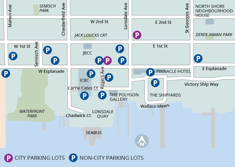 Lower Lonsdale parking map