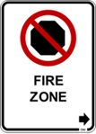 fire zone sign