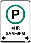 time limited parking sign