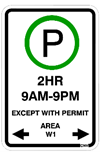 sign for Resident Exempt Parking