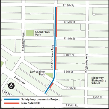 St Andrews safety improvements map