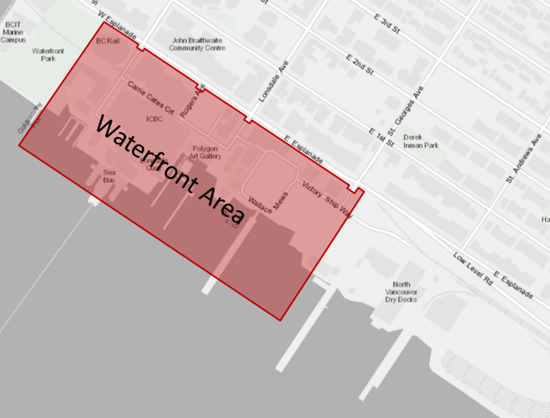 Waterfront study area