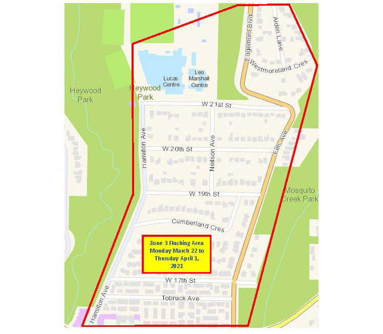 water main flushing zone 3