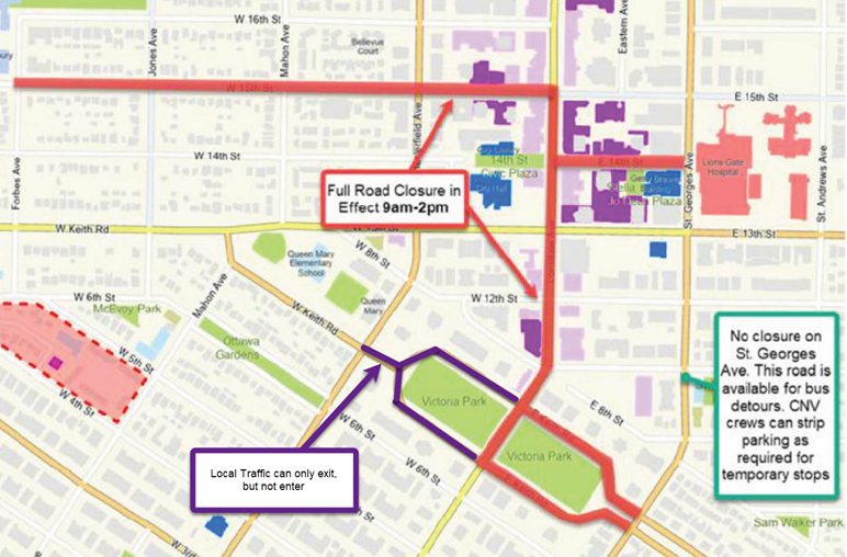 Remembrance Day 2025 Road Closure Map