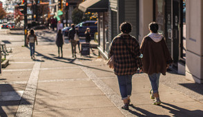 women walking in Lower Lonsdale