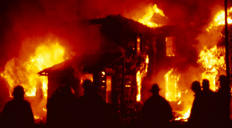 house on fire