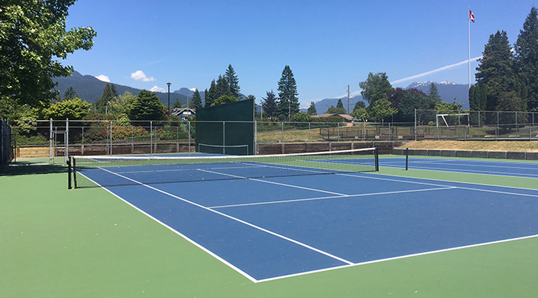 tennis court at Ray Perrault Park