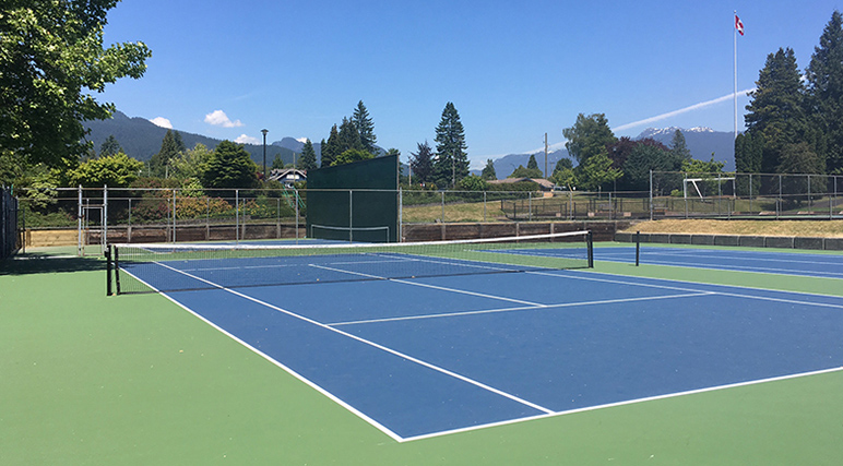 tennis court at Ray Perrault Park