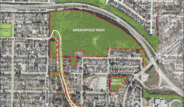 Greenwood Park & Kealy Woods Map